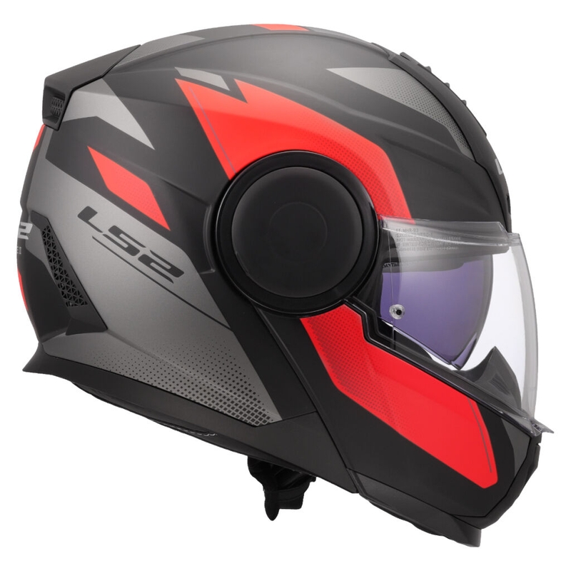 Opklapbare motorhelm LS2 FF902 Scope II Duria zwart-rood