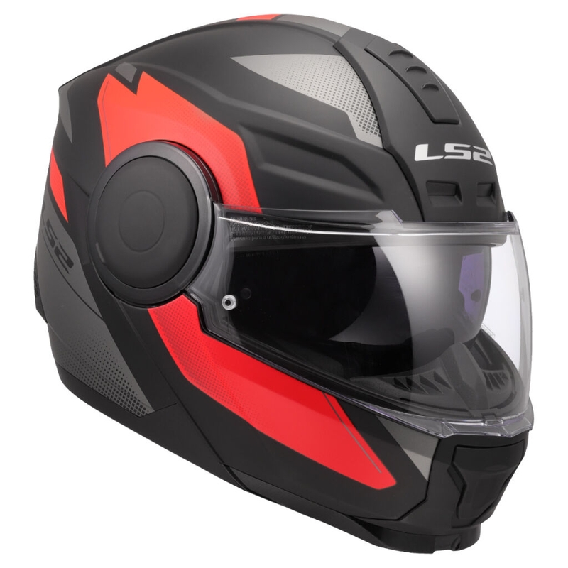 Opklapbare motorhelm LS2 FF902 Scope II Duria zwart-rood