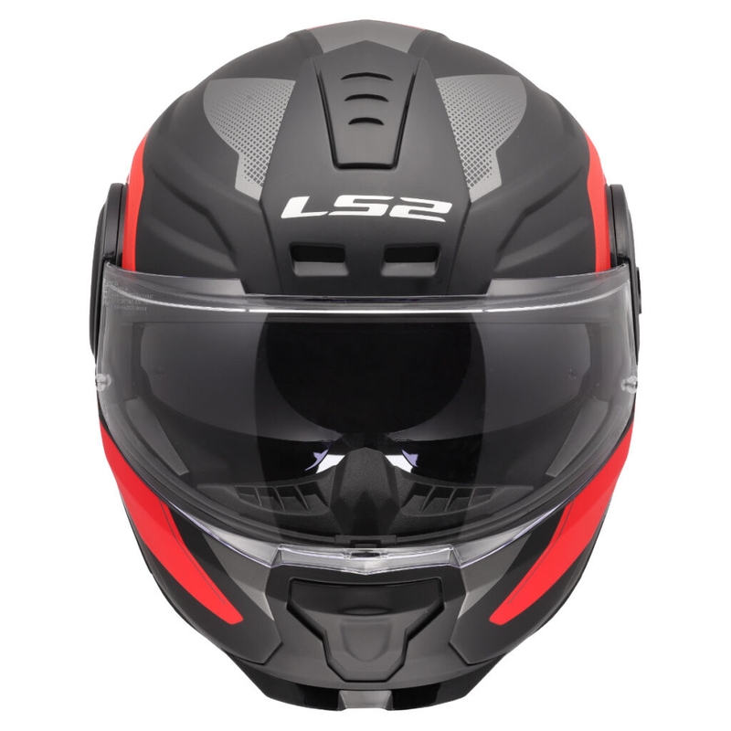 Opklapbare motorhelm LS2 FF902 Scope II Duria zwart-rood