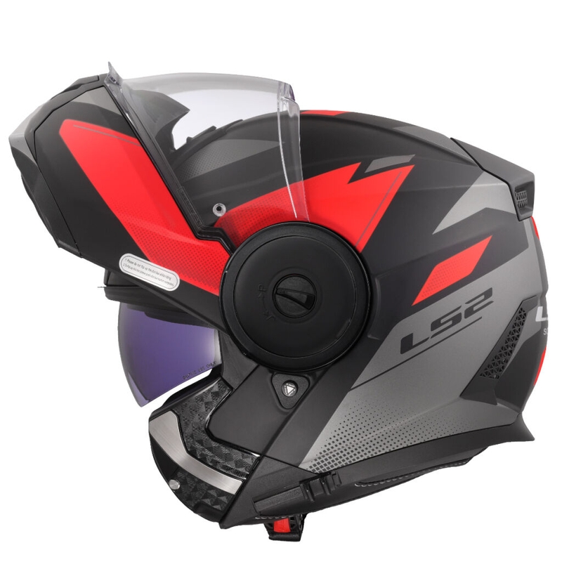 Opklapbare motorhelm LS2 FF902 Scope II Duria zwart-rood