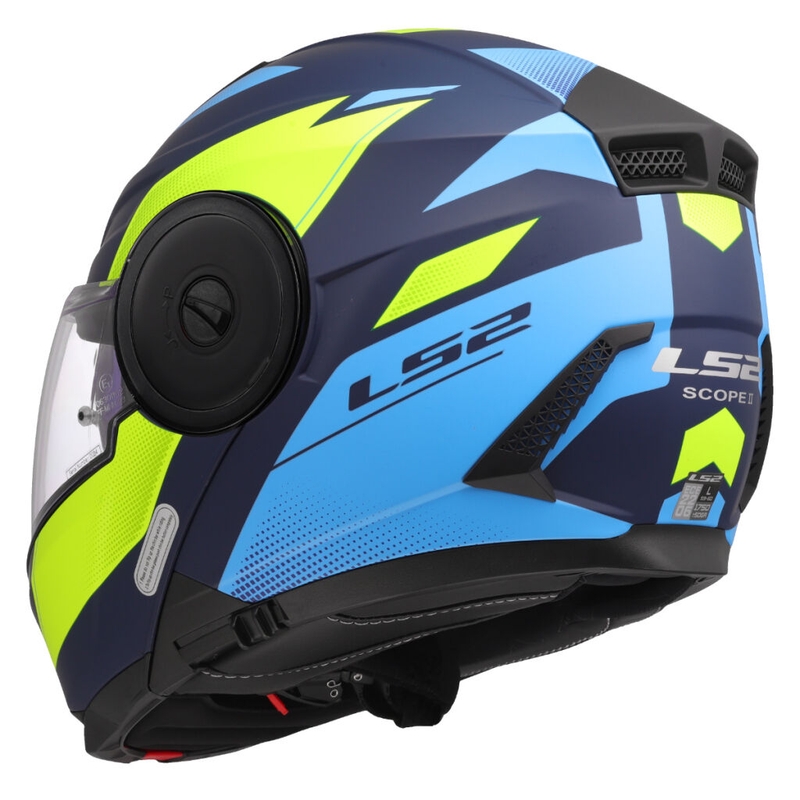 Opklapbare motorhelm LS2 FF902 Scope II Duria blauw-fluogeel