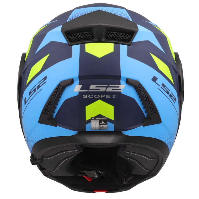 Opklapbare motorhelm LS2 FF902 Scope II Duria blauw-fluogeel