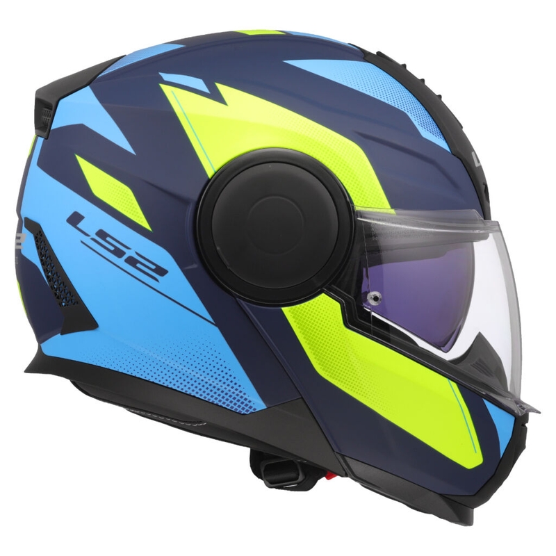 Opklapbare motorhelm LS2 FF902 Scope II Duria blauw-fluogeel