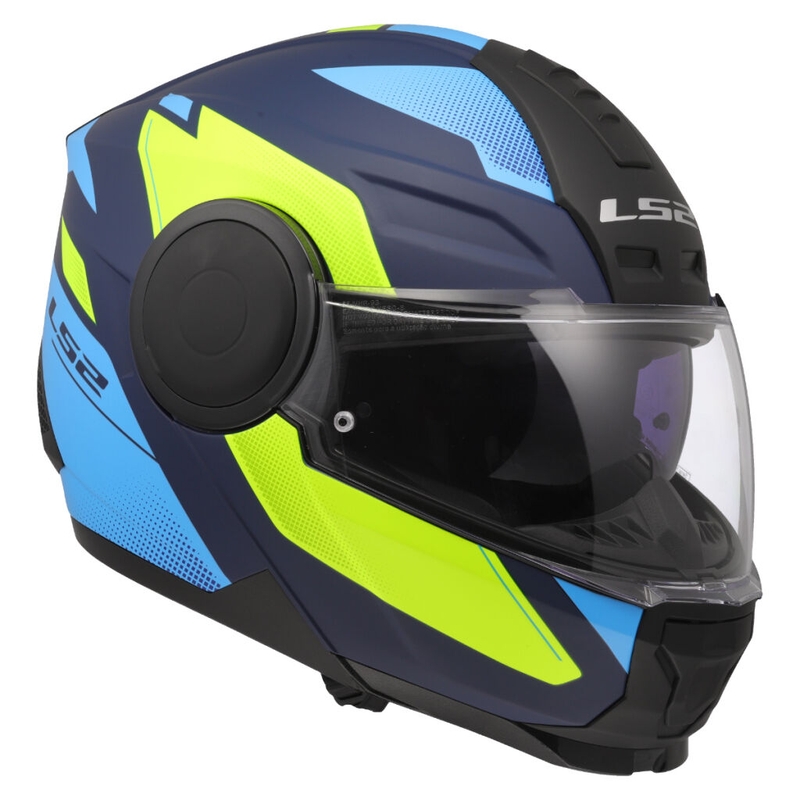Opklapbare motorhelm LS2 FF902 Scope II Duria blauw-fluogeel