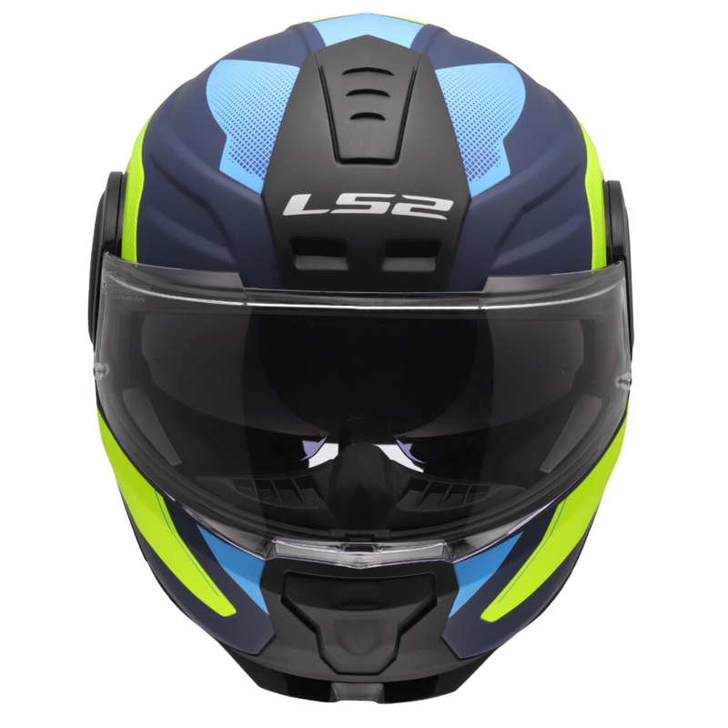 Opklapbare motorhelm LS2 FF902 Scope II Duria blauw-fluogeel