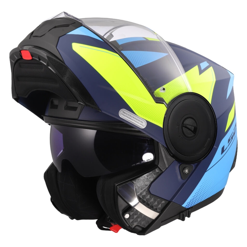 Opklapbare motorhelm LS2 FF902 Scope II Duria blauw-fluogeel