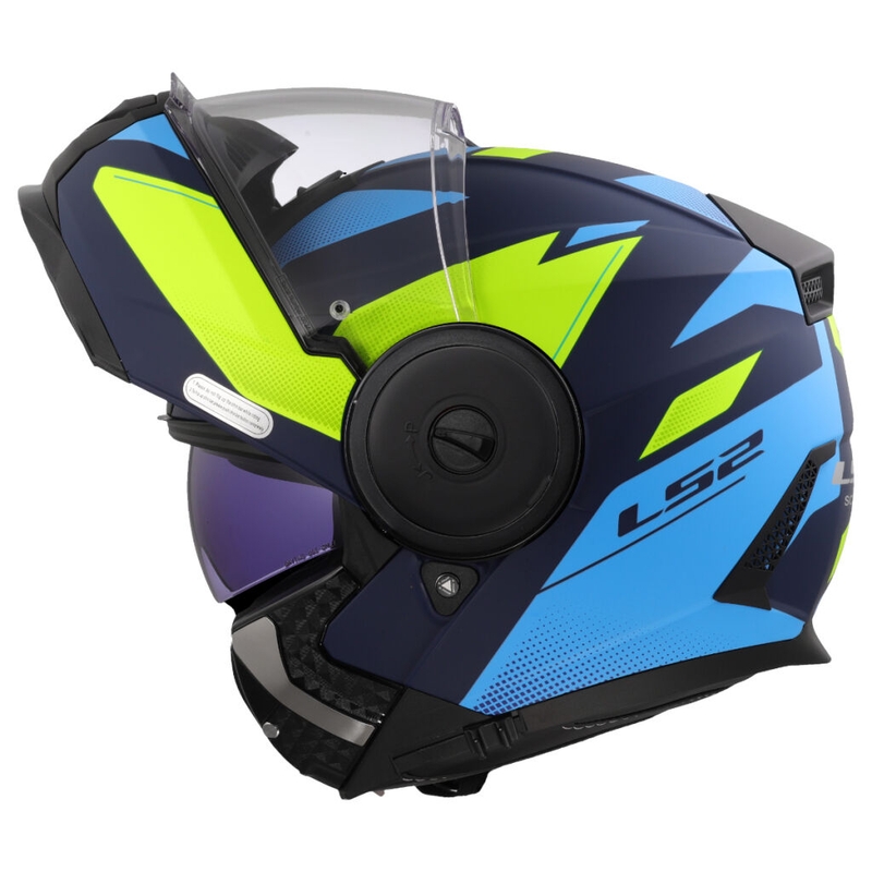 Opklapbare motorhelm LS2 FF902 Scope II Duria blauw-fluogeel