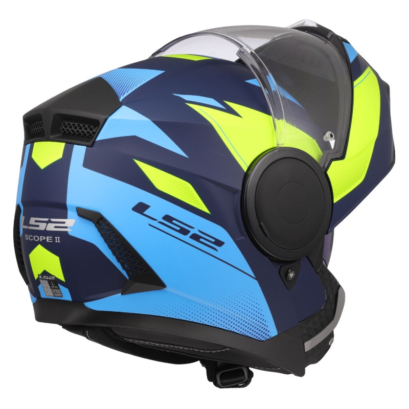 Opklapbare motorhelm LS2 FF902 Scope II Duria blauw-fluogeel