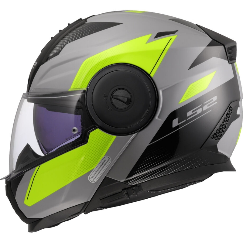 Opklapbare motorhelm LS2 FF902 Scope II Duria grijs-fluogeel