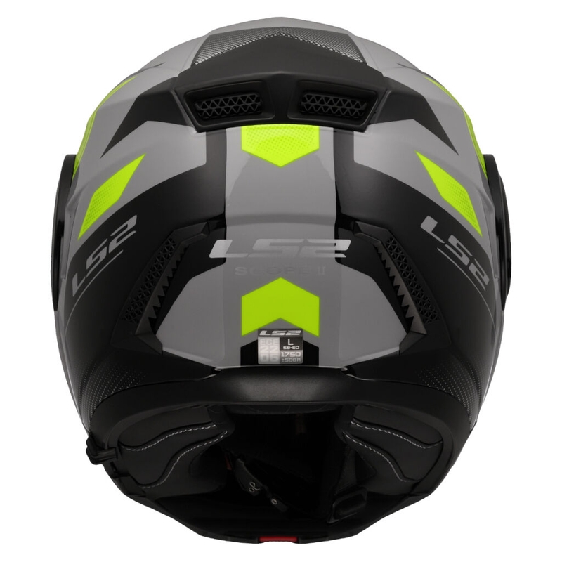 Opklapbare motorhelm LS2 FF902 Scope II Duria grijs-fluogeel