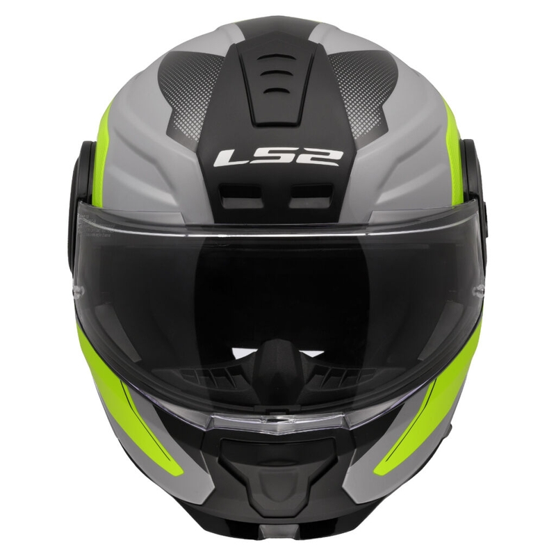 Opklapbare motorhelm LS2 FF902 Scope II Duria grijs-fluogeel