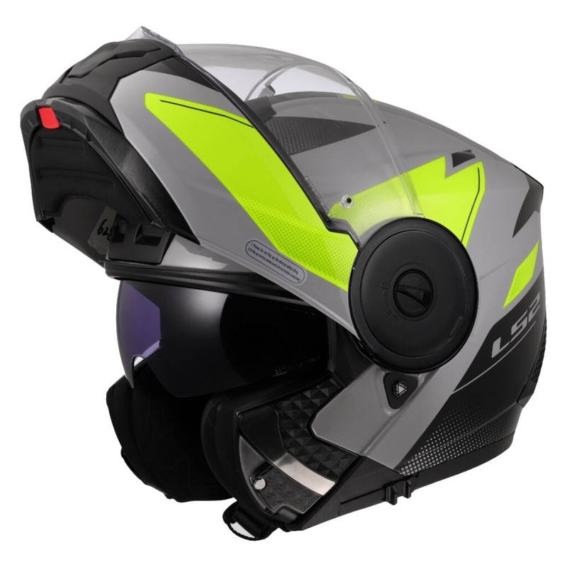 Opklapbare motorhelm LS2 FF902 Scope II Duria grijs-fluogeel