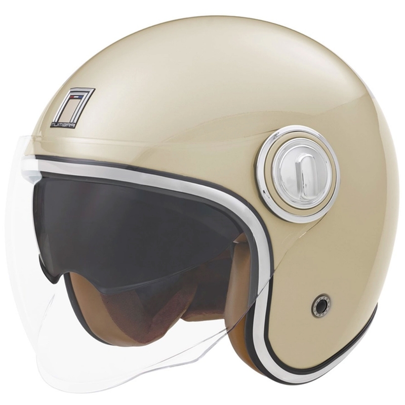 Open motorhelm NOX PREMIUM Heritage crème wit