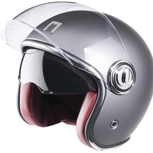 Open helm NOX PREMIUM Heritage zilver mat