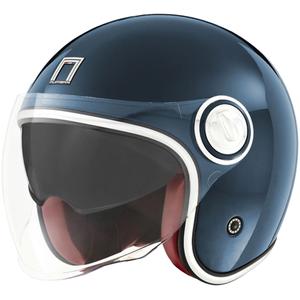 Open motorhelm NOX PREMIUM Heritage petrol blauw