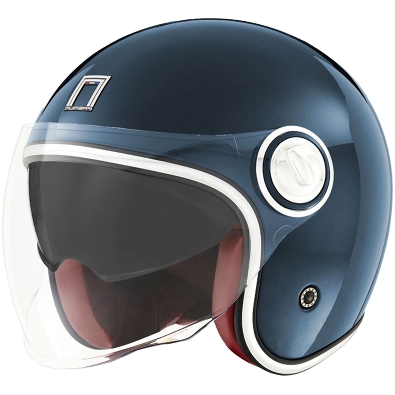 Open motorhelm NOX PREMIUM Heritage petrol blauw