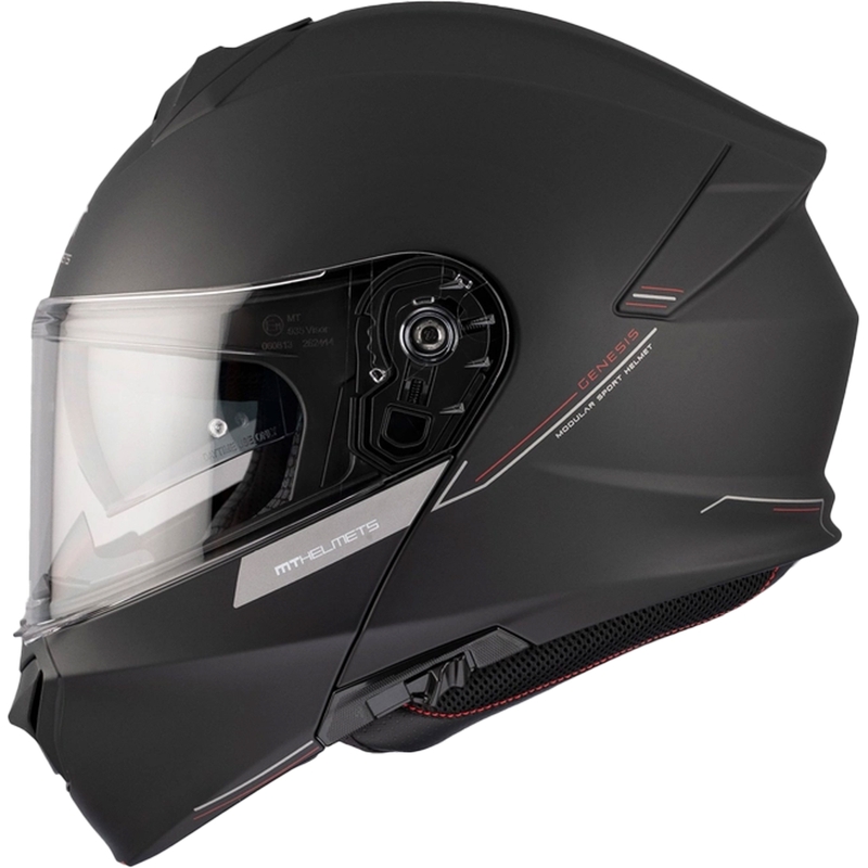 MT Genesis SV Solid A1 zwart mat opklapbare motorhelm