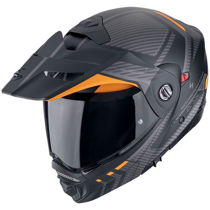Opklapbare motorhelm Scorpion ADX-2 LEWIS mat zwart-oranje