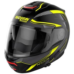 Nolan N100-6 Surveryor N-COM 22 zwart met gele opklapbare motorhelm