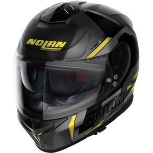 Nolan N80-8 Wanted N-com zwart-fluo geel integraal motorhelm