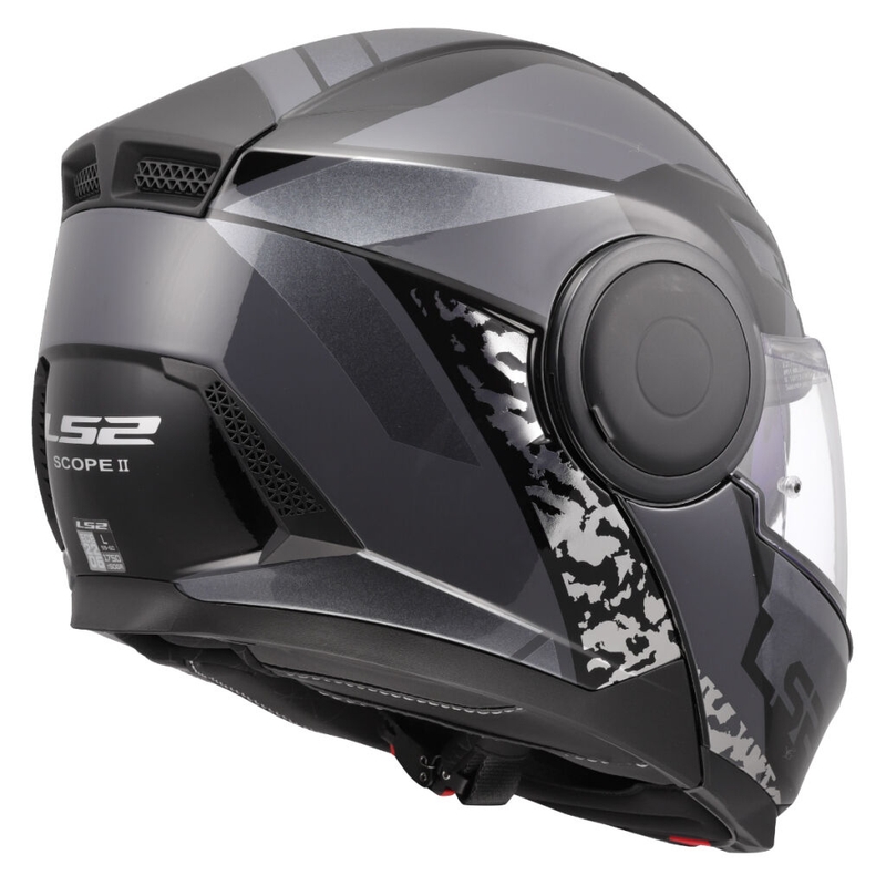 Opklapbare motorhelm LS2 FF902 Scope II Oxyd zwart-titanium