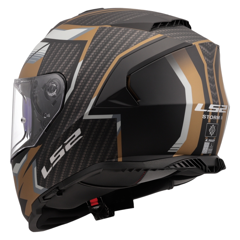 LS2 FF800 Storm II Tracker integraal motorhelm zwart-goud