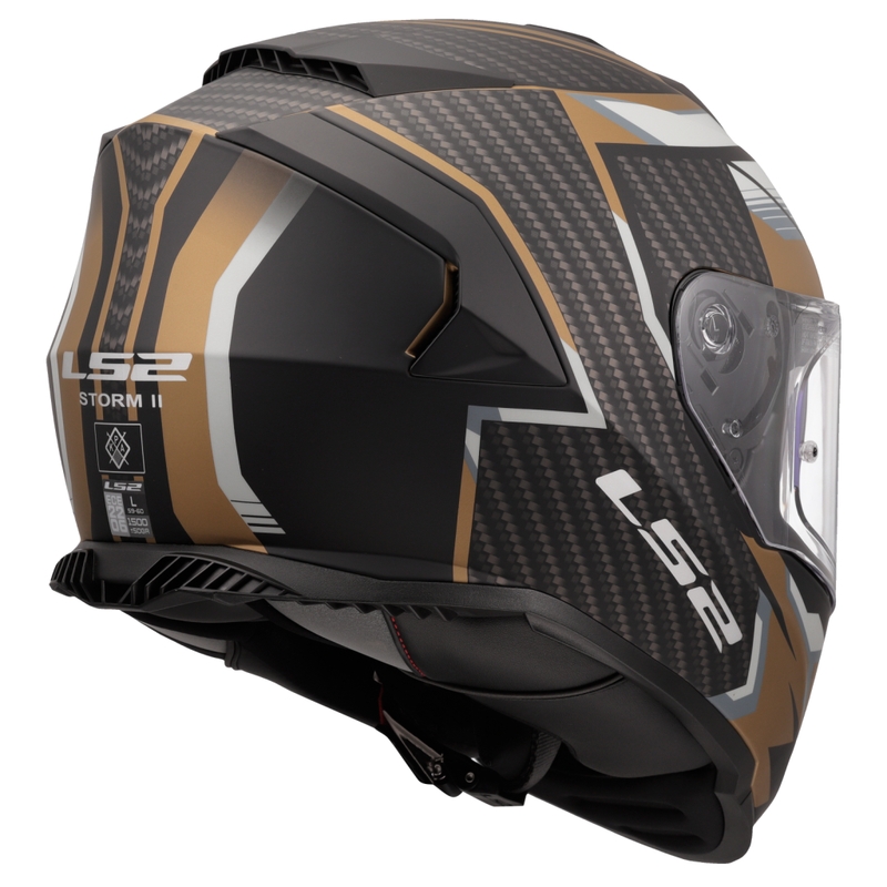 LS2 FF800 Storm II Tracker integraal motorhelm zwart-goud