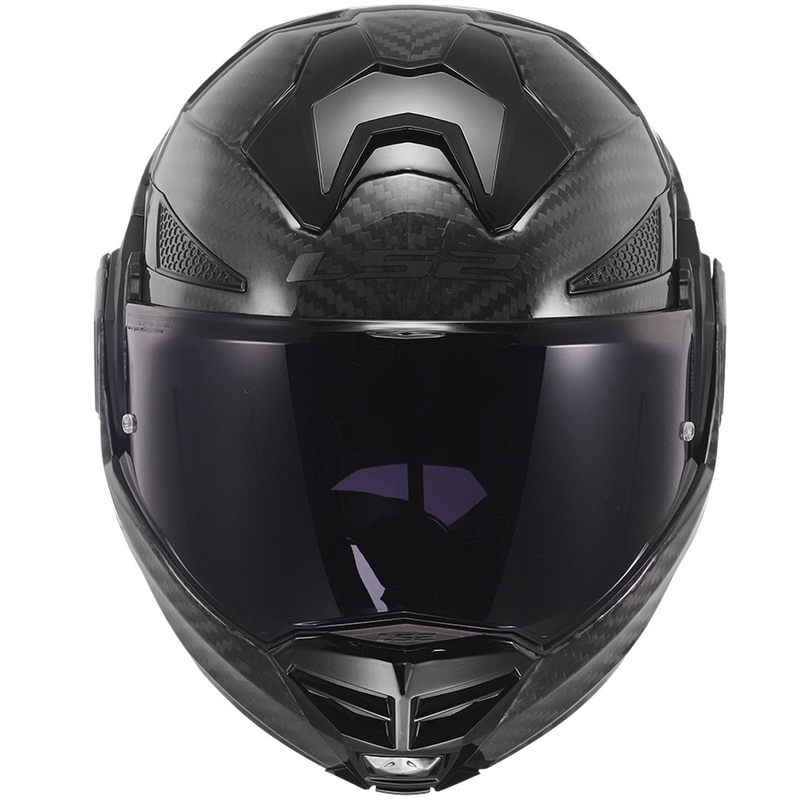 Opklapbare motorhelm LS2 FF901 Advant X Solid Carbon zwart