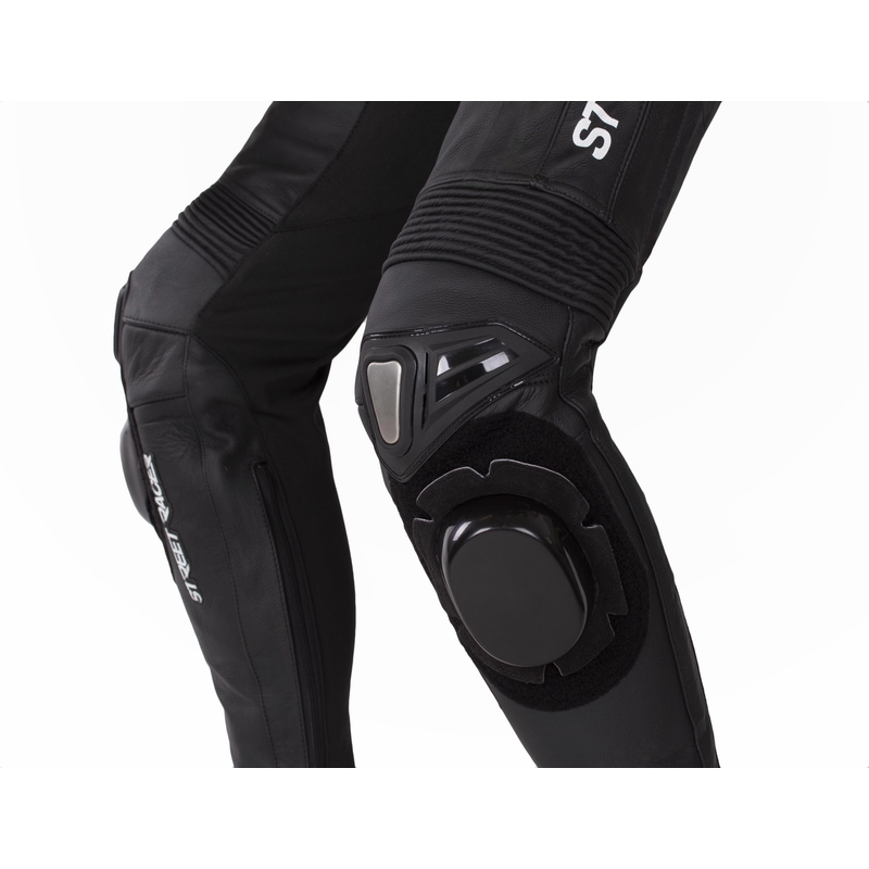 Street Racer Fast Track 2.1 leren motorpak zwart-wit