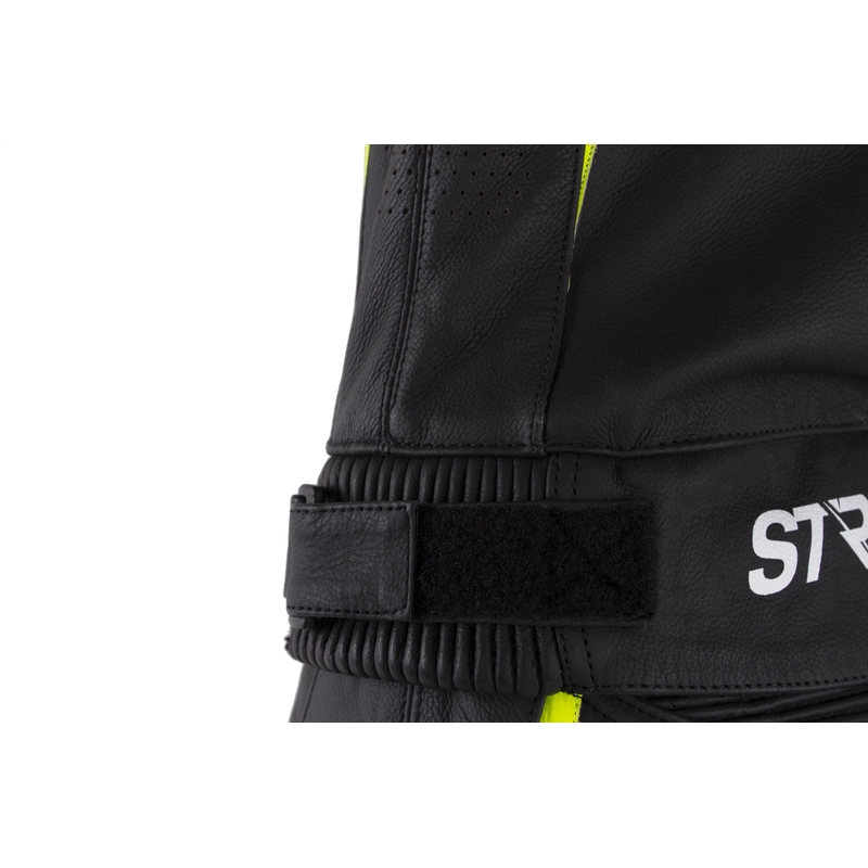 Street Racer Fast Track 2.1 leren motorpak zwart-fluorescent geel-wit