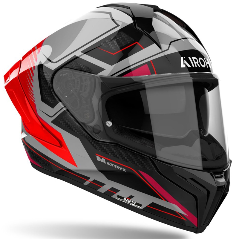 Integraal motorhelm Airoh MATRYX Rocket glanzend rood