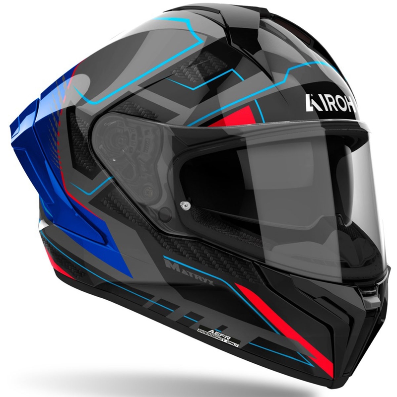 Integraal motorhelm Airoh MATRYX Rocket glanzend blauw-rood