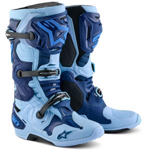 Alpinestars Tech 10 Limited Edition Steelers Motorlaarzen Blauw-Lichtblauw