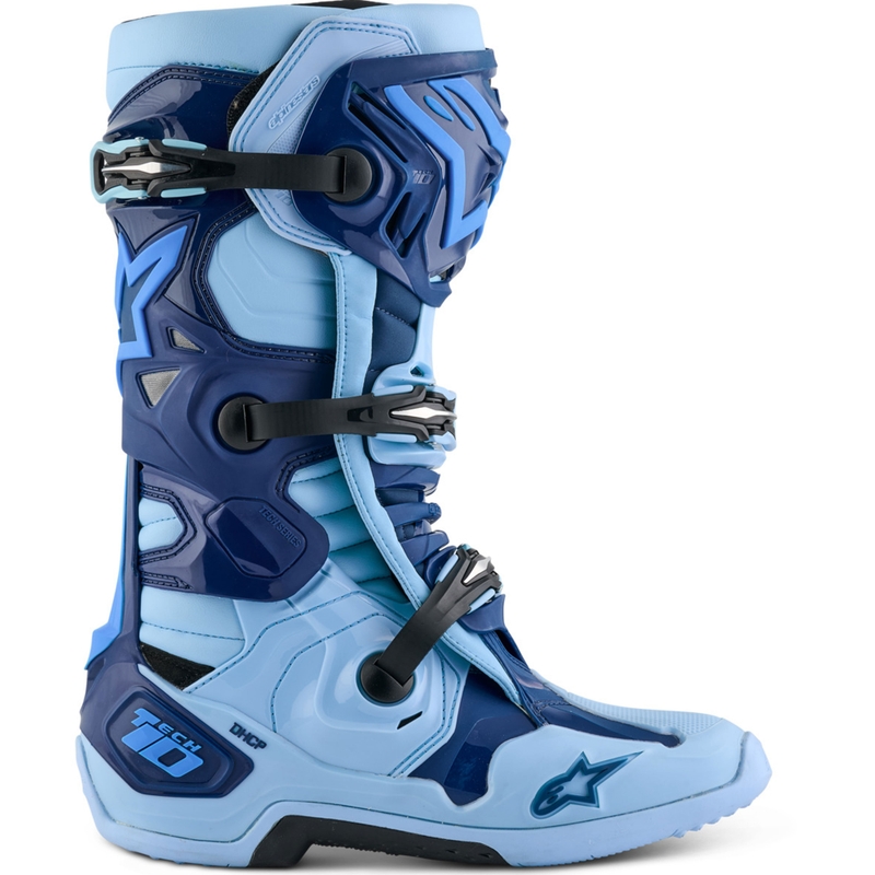 Alpinestars Tech 10 Limited Edition Steelers Motorlaarzen Blauw-Lichtblauw