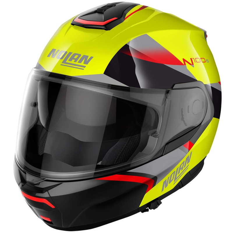 Opklapbare motorhelm Nolan N100-6 Paloma N-COM 27 fluo geel