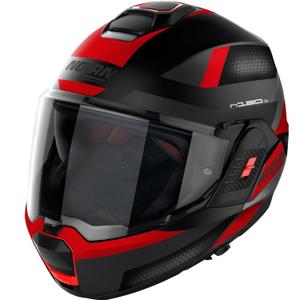 Opklapbare motorhelm Nolan N120-1 Subway N-COM 22 zwart-rood