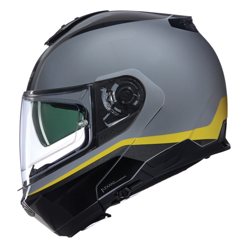 Opklapbare motorhelm Nolan N100-6 Incognito N-COM 346 grijs-zwart-geel