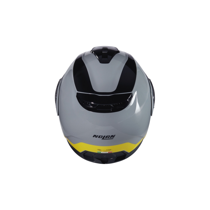 Opklapbare motorhelm Nolan N100-6 Incognito N-COM 346 grijs-zwart-geel