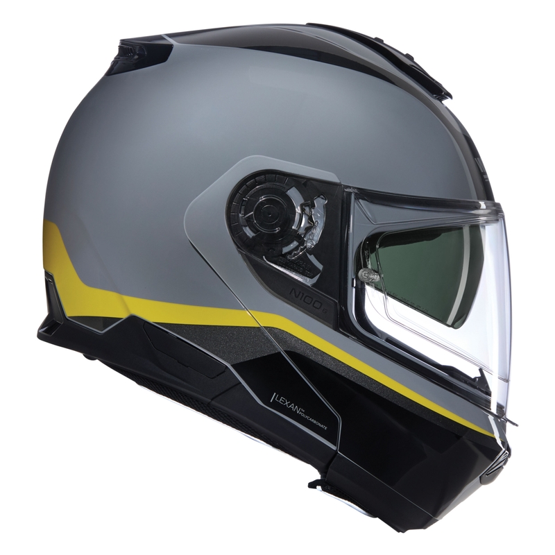 Opklapbare motorhelm Nolan N100-6 Incognito N-COM 346 grijs-zwart-geel