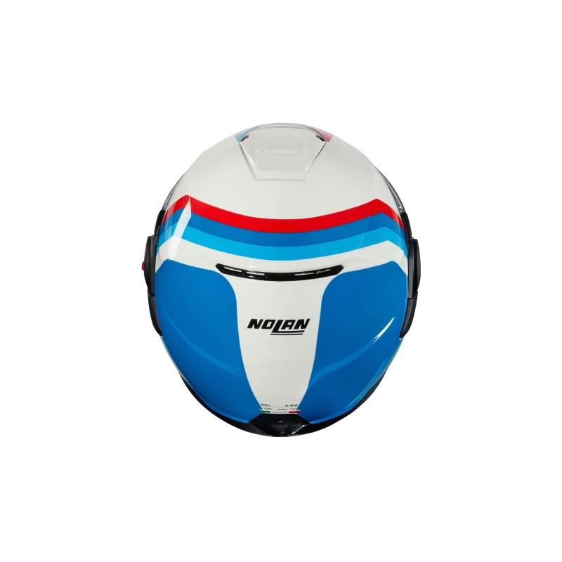 Opklapbare motorhelm Nolan N120-1 Lineo N-COM 347 wit-blauw-rood