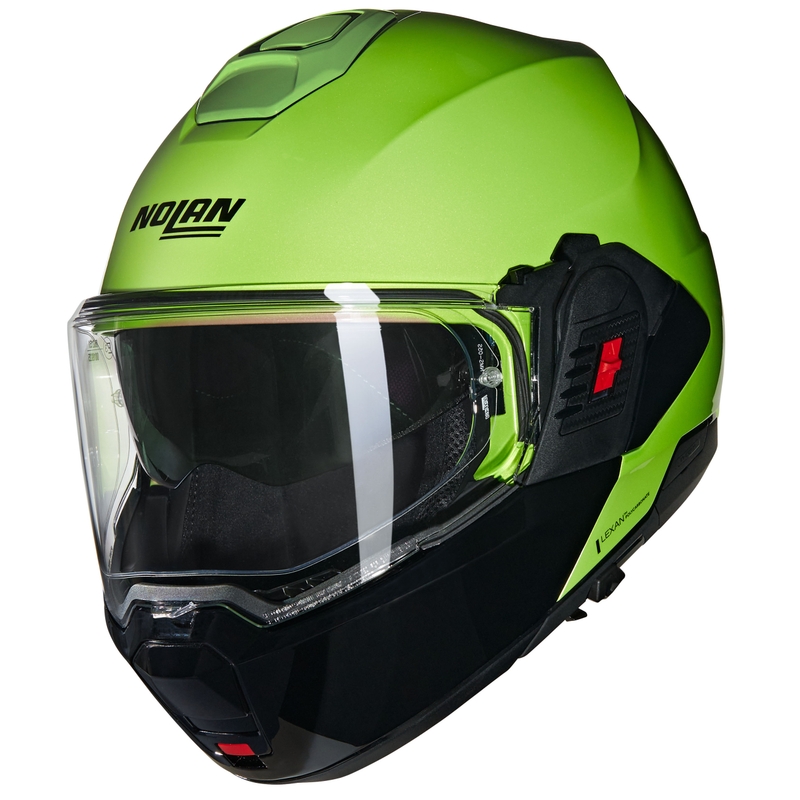 Opklapbare motorhelm Nolan N120-1 Mivedi N-COM 329 groen-zwart