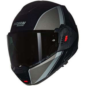 Opklapbare motorhelm Nolan N120-1 Verniciatura Speciale N-COM 341 zwart-grijs