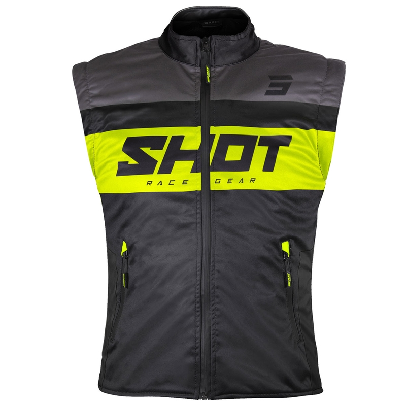 Shot Bodywarmer Lite motorvest zwart-fluogeel