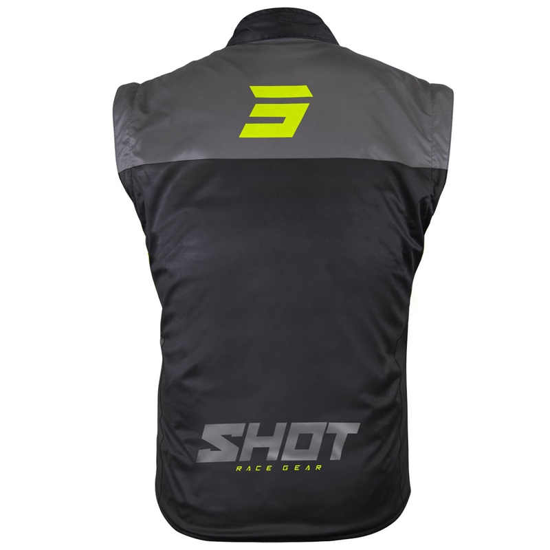 Shot Bodywarmer Lite motorvest zwart-fluogeel