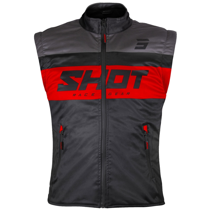 Shot Bodywarmer Lite motorvest zwart-rood