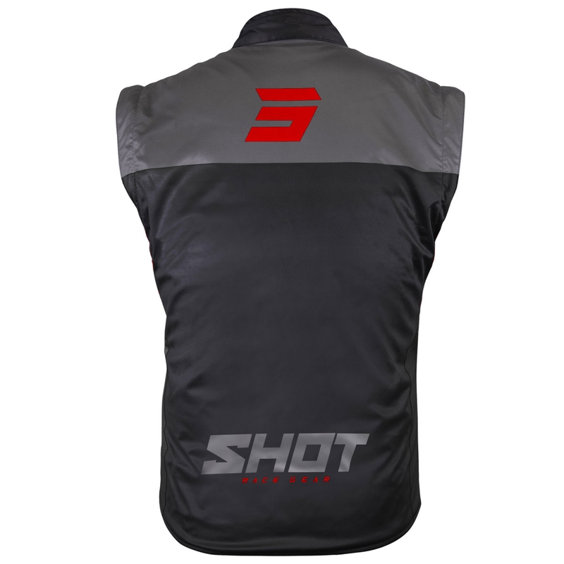 Shot Bodywarmer Lite motorvest zwart-rood