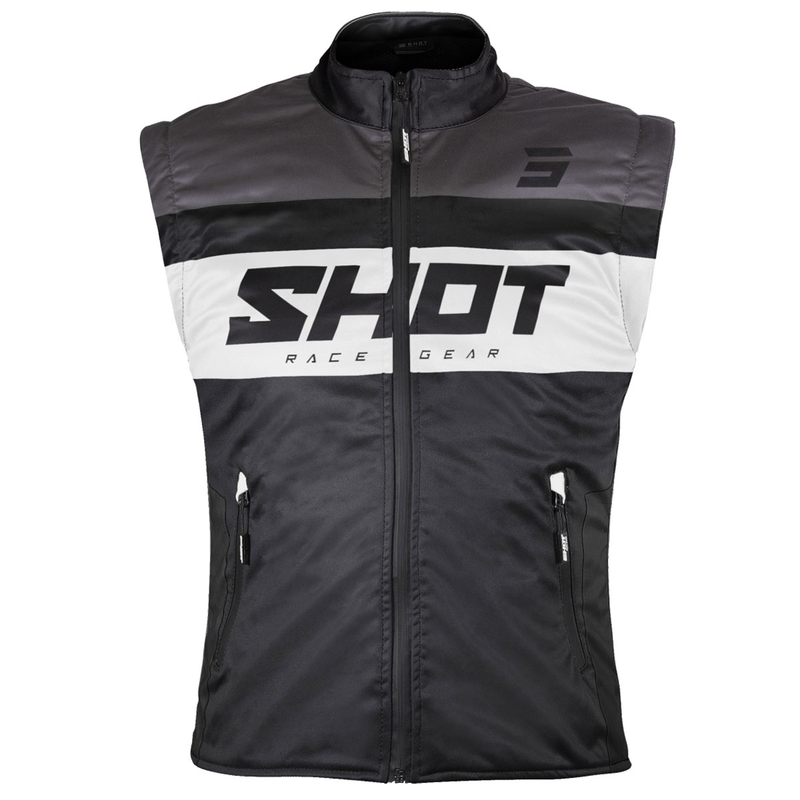 Shot Bodywarmer Lite motorvest zwart-wit