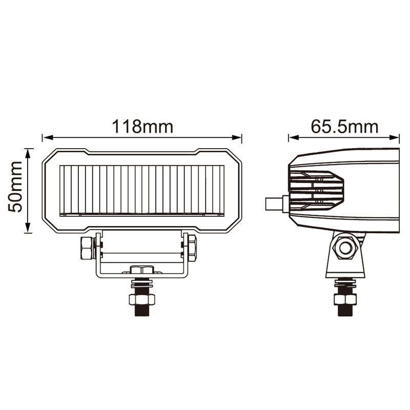 LED-lamp SHARK 4,6" 20W zwart