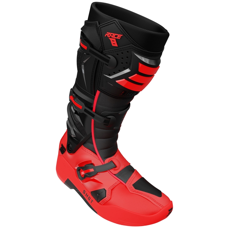 Shot Race 8 motorcrosslaarzen zwart-rood