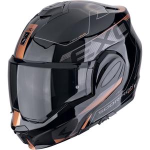 Opvouwbare motorhelm Scorpion EXO-TECH EVO TRAVELLER zwart-koper